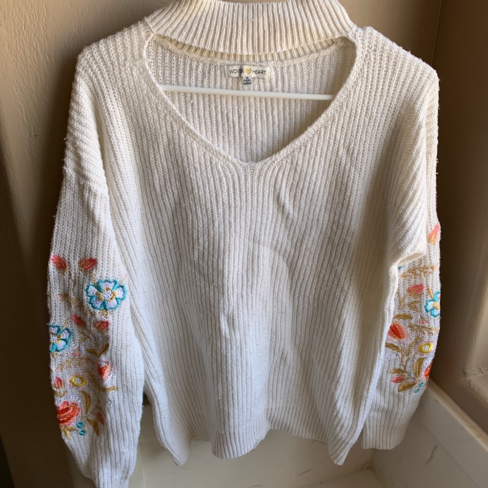 Cute open neck sweater